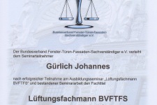 BVFTFS Lüftungsfachmann 2017 - Hr. Gürlich